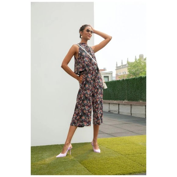 LEOTA Skyler Floral Sleeveless Popover Jumpsuit - NWT - Medium - Picture 1 of 5